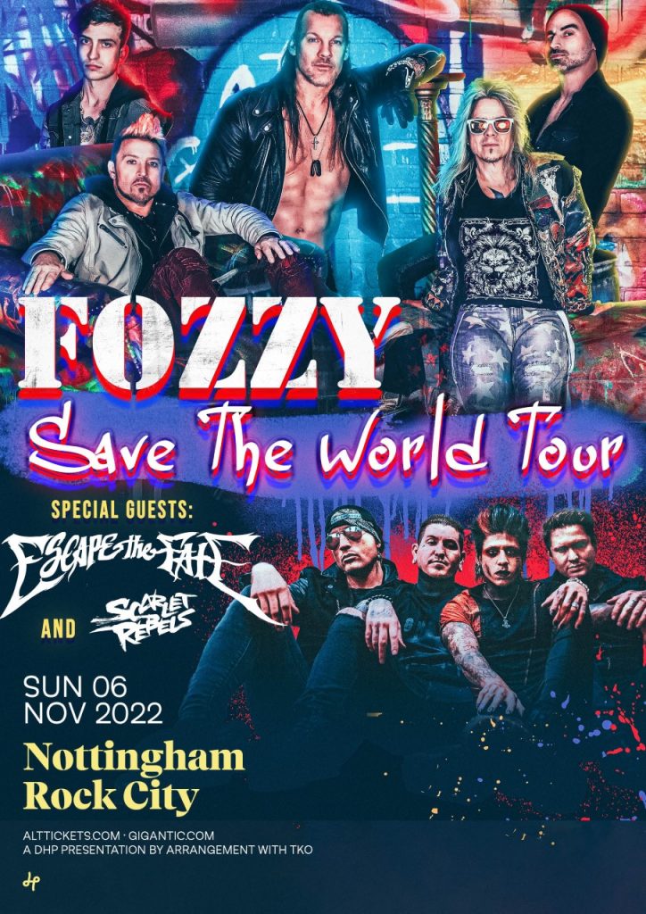 Fozzy Rock City Nottingham Poster 2022