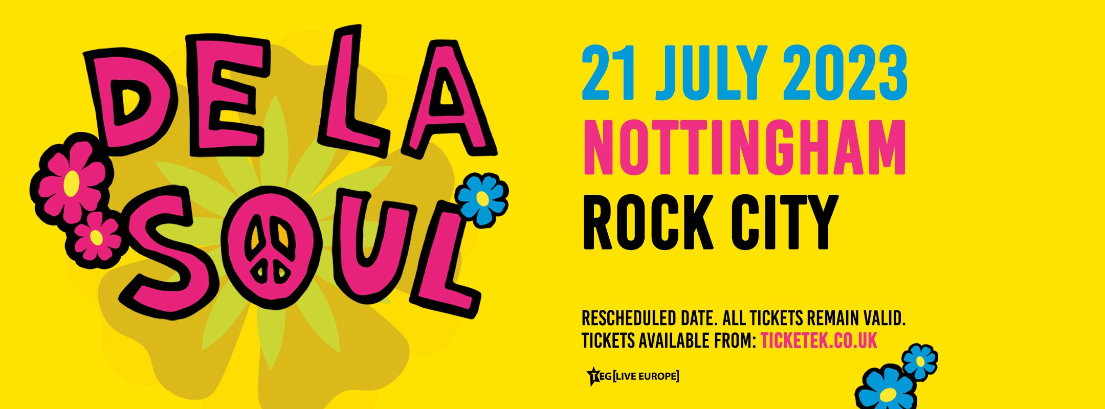 De La Soul Rescheduled banner